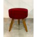 Puff Quality Redondo Pés Palito-Vermelho