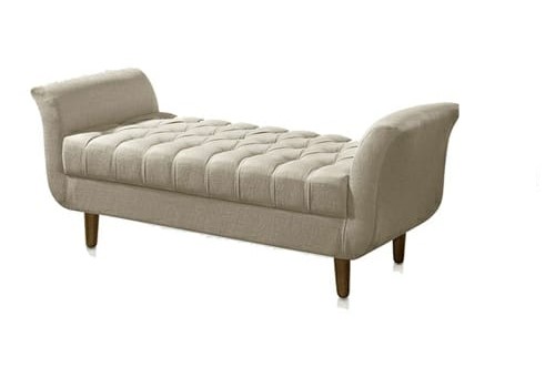 Recamier Estofado Grécia Bege 150 cm.