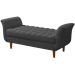 Recamier Estofado Grécia Cinza Escuro 150 cm.