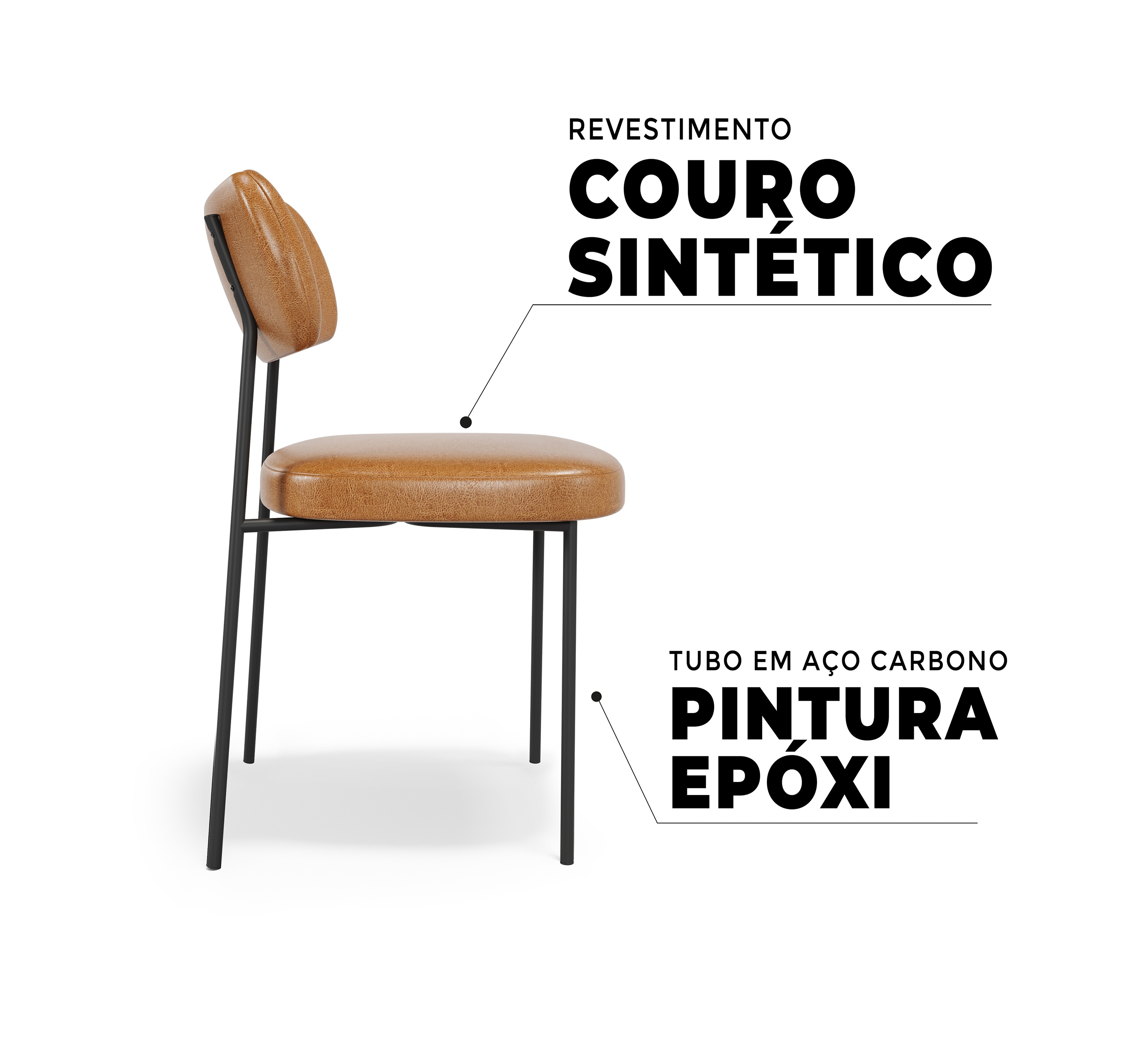 kit 04 Cadeira Lia Couríssimo Whisky