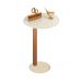 Mesa de Apoio Monopé para Sofá Redonda Off White 35x70 cm