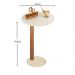 Mesa de Apoio Monopé para Sofá Redonda Off White 35x70 cm