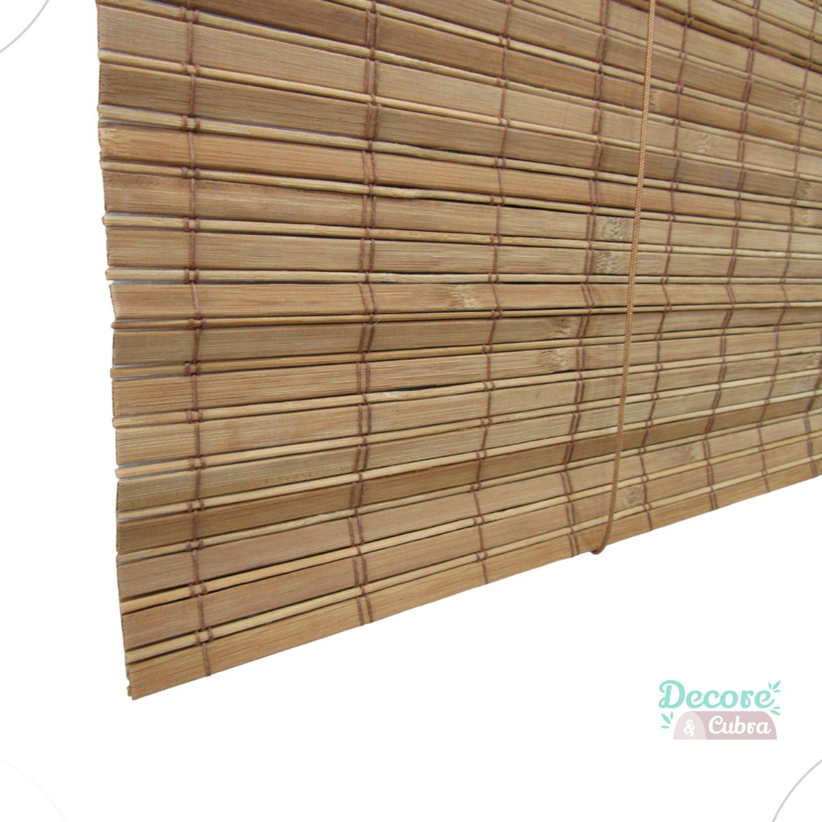 Persiana Bambu Rolo 180larg x 140alt com bandô - Café