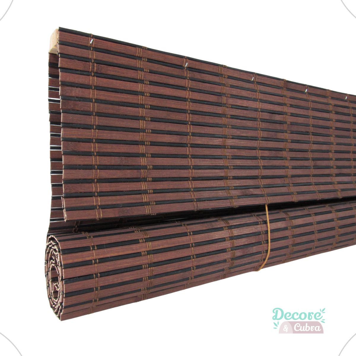 Persiana Bambu Rolo 180larg x 140alt com bandô - Zebrano