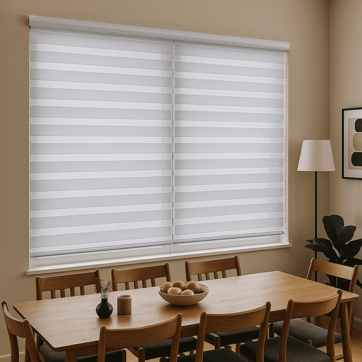 Persiana Rolo Double Vision 240larg x 160alt Branca - (2pçs)