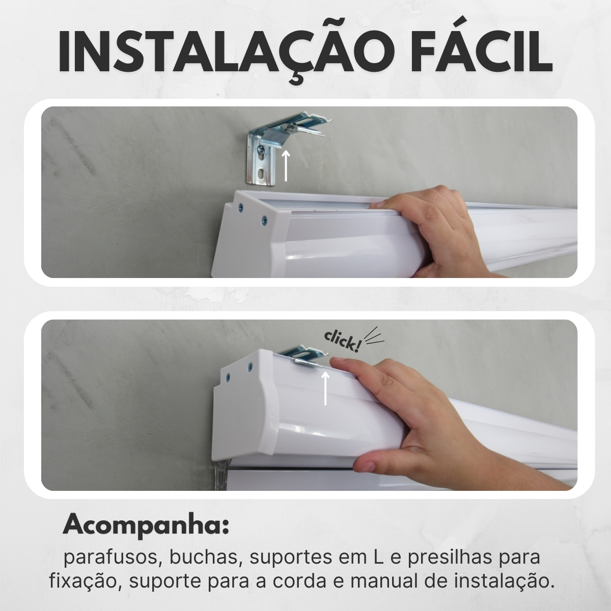 Persiana Rolo Double Vision 240larg x 160alt Branca - (2pçs)