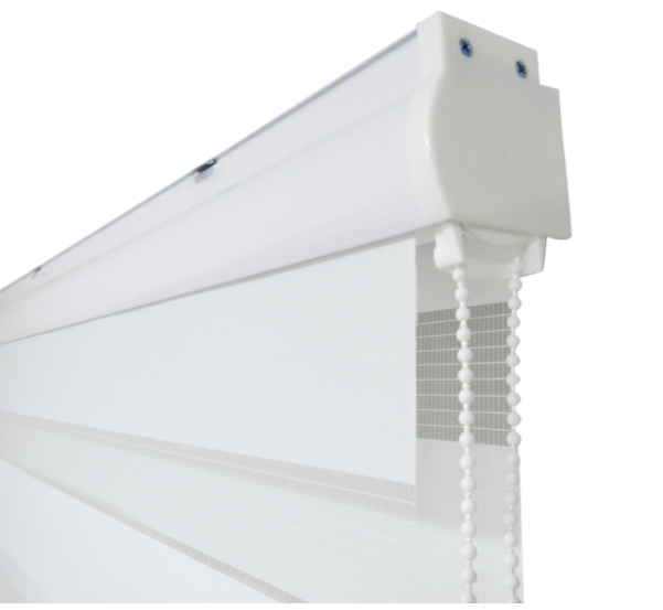 Persiana Rolo Double Vision 240larg x 160alt Branca - (2pçs)