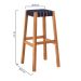 Banco Alto Fita Garden Natural/Azul