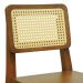 Banqueta Gabi Madeira Maciça Encosto Telinha c/ 68cm Altura - Amêndoa Assento Amêndoa Madeira