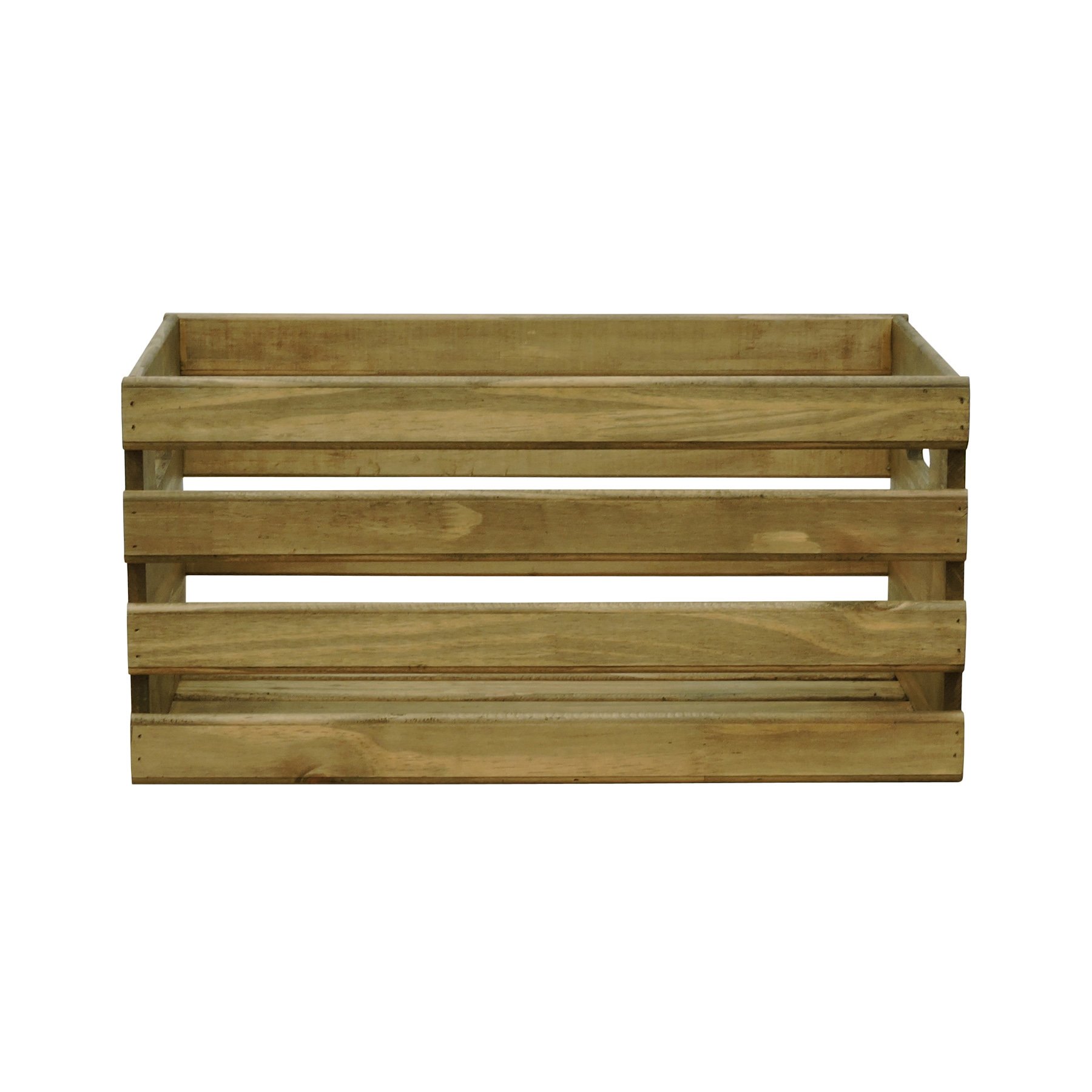 Caixa HortiFruti Malta 40x24x23cm Natural/Madeira