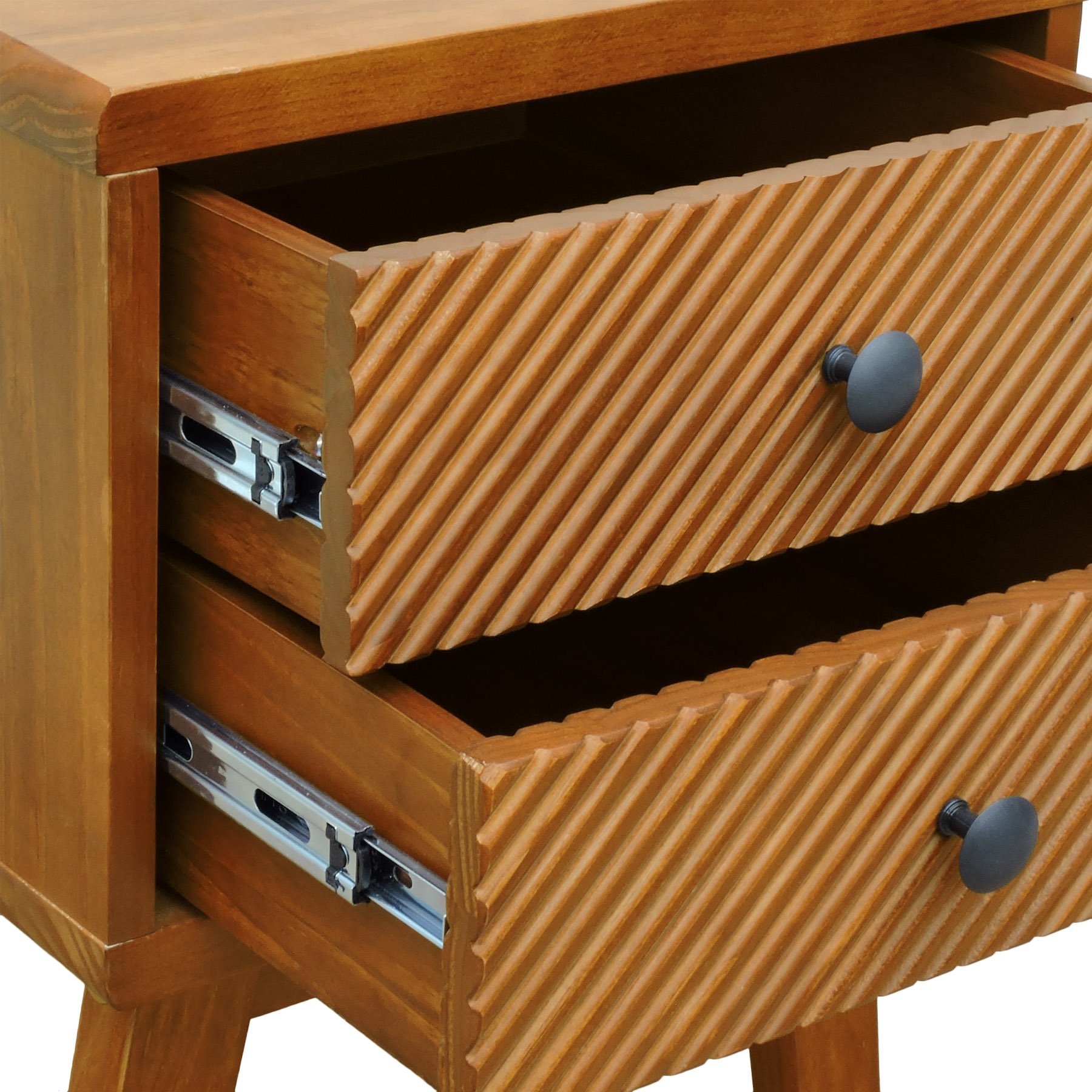 Mesa de Cabeceira 2 Gavetas Maré Amêndoa