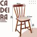 Conjunto Mesa Jantar Madeira/MDF com 4 Cadeiras Estofadas- Dalas Imbuia