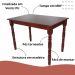 Conjunto Mesa Jantar Madeira/MDF com 4 Cadeiras Estofadas- Dalas Imbuia