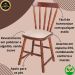 Conjunto Mesa Jantar Madeira/MDF com 4 Cadeiras Estofadas- Dalas Imbuia