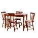Conjunto Mesa Jantar Madeira/MDF com 4 Cadeiras Estofadas- Dalas Imbuia