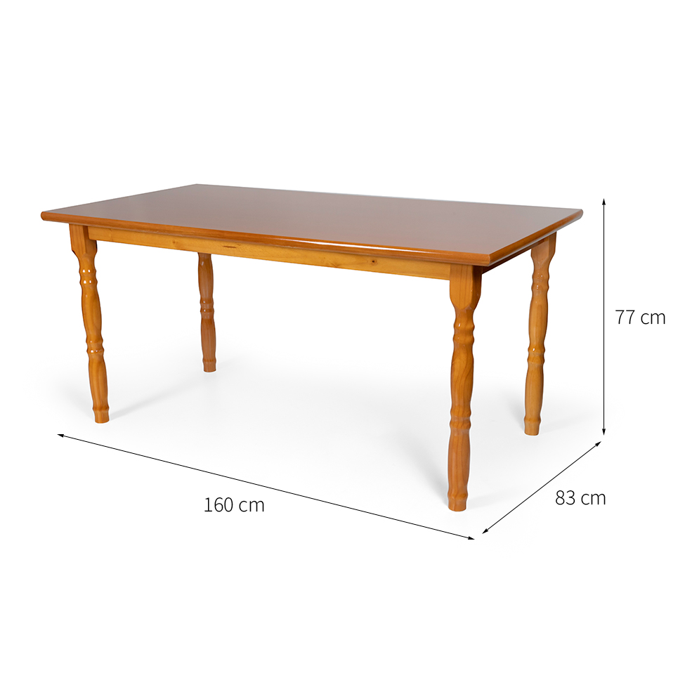 Mesa de Jantar Retangular Dalas Mel 160 cm
