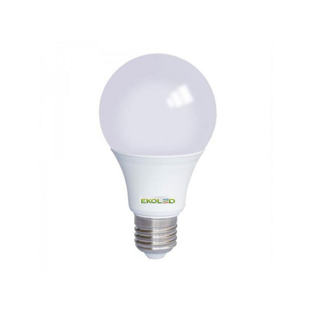 3 Lampadas Bulbo E27 12W Ed   Bivolt Policarbonato Leitosa Branco