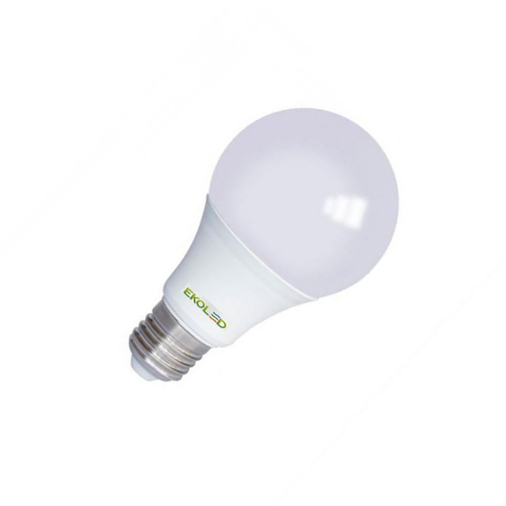 3 Lampadas Bulbo E27 12W Ed   Bivolt Policarbonato Leitosa Branco