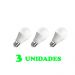 3 Lampadas Bulbo E27 15W Ed   Bivolt Policarbonato Leitosa Branco