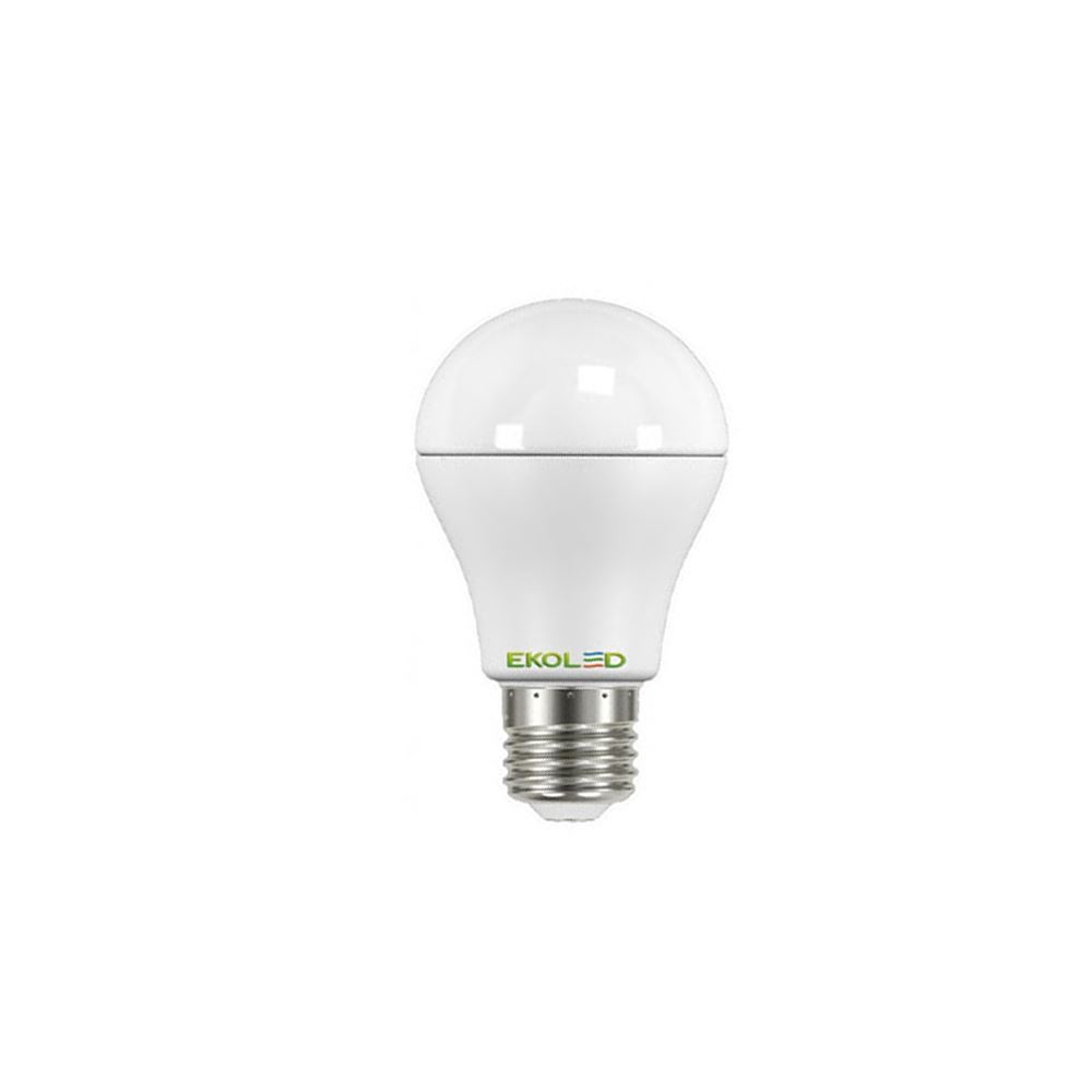 50 Lampadas Bulbo E27 9W Ed   Bivolt Policarbonato Leitosa Branco