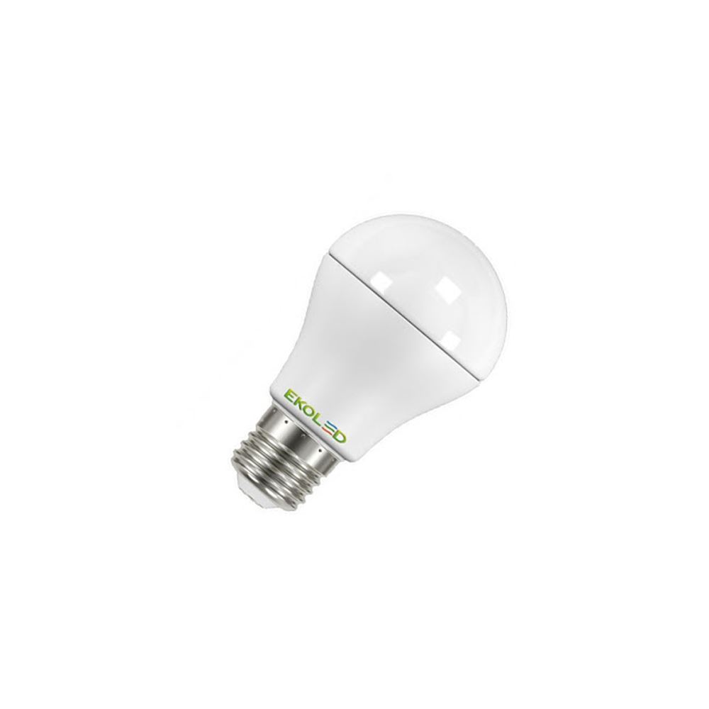 50 Lampadas Bulbo E27 9W Ed   Bivolt Policarbonato Leitosa Branco
