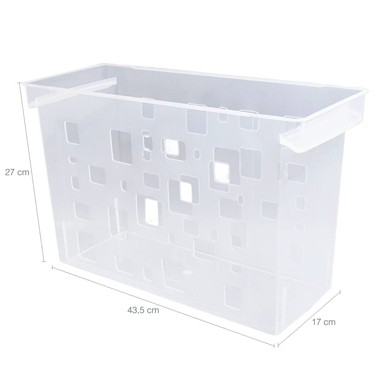 Caixa Arquivo Transparente Com 6 Pastas Suspensas Coloridas Dellocolor Organizador De Escritório
