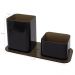 Kit 2 Porta Caneta E Clips Dellocolor Porta Objetos Organizador De Mesa Escritório Fumê