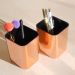 Kit 2 Porta Objetos Organizadores De Escritório Porta Lápis Rose Gold Metalizado Dello