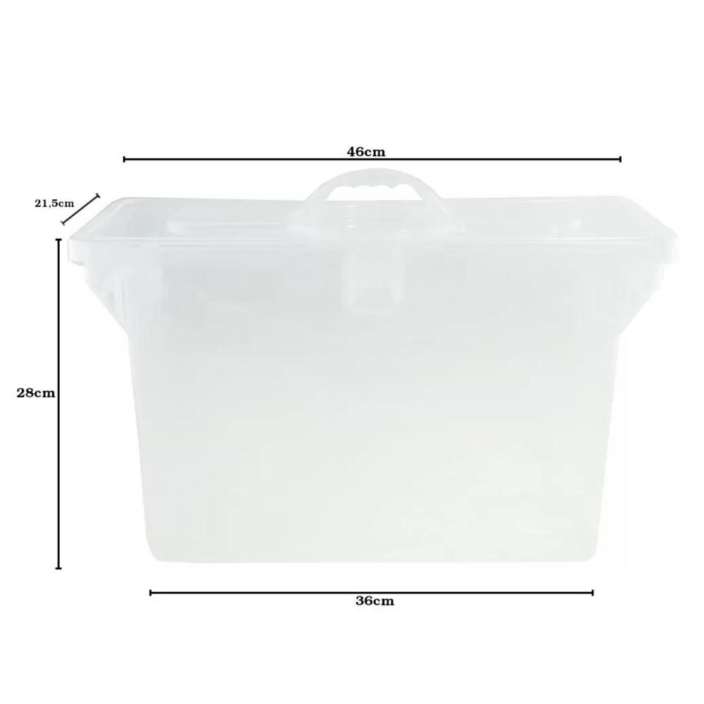 Kit 3 Maletas para Pastas Suspensas Dello Pastas Empilháveis em Polipropileno Transparente