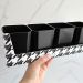Kit 4 Porta Objetos Com Suporte Pied De Poule Organizador De Escritório Dello