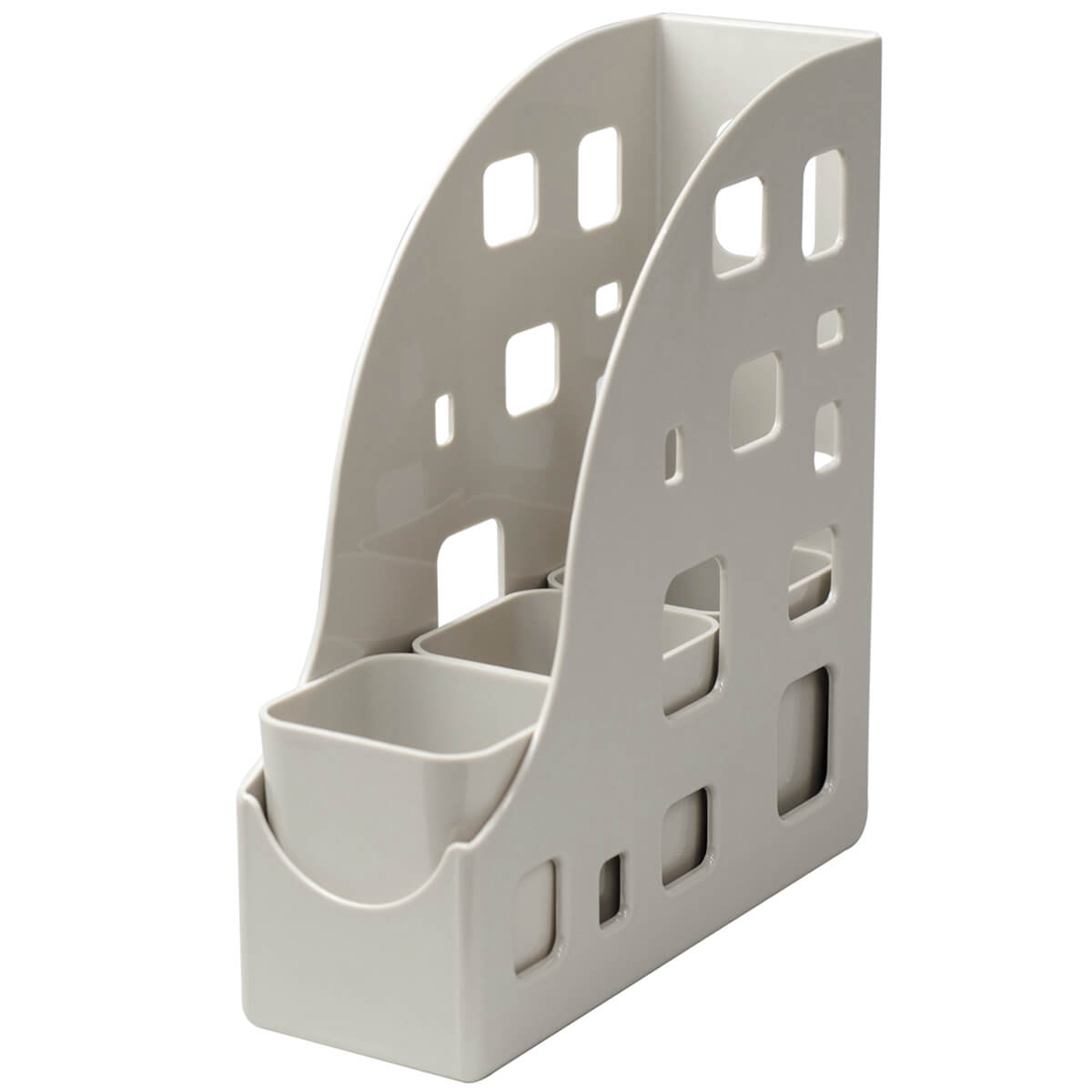 Kit Ambiente  4 em 1 Porta Objetos Organizador Multiuso Mesa Escritório Cinza Dello