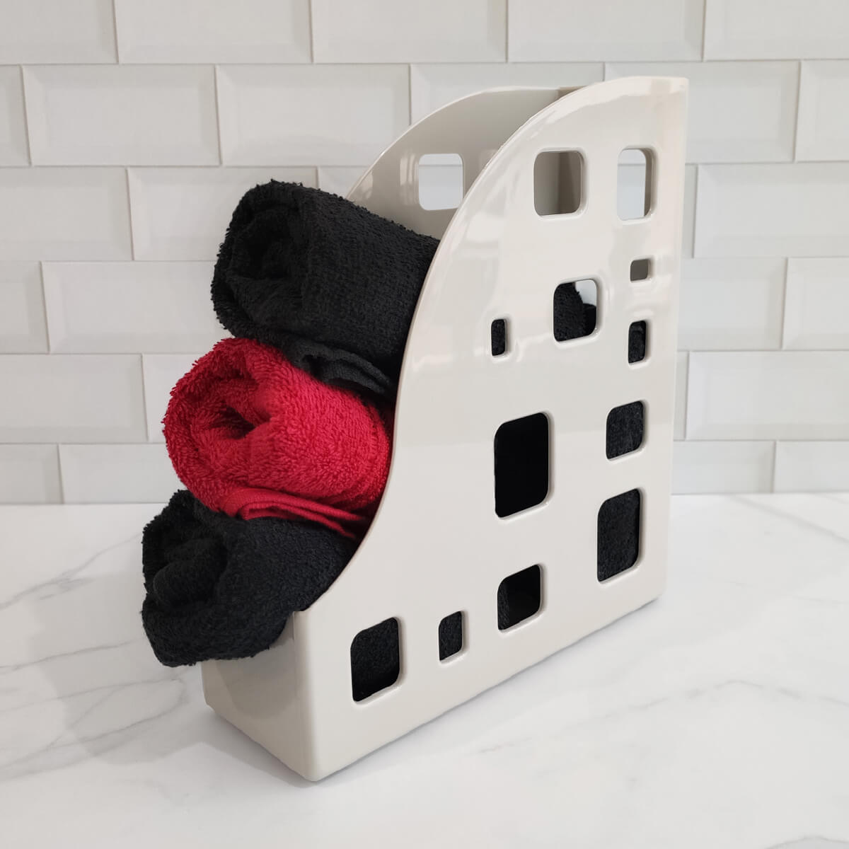Kit Ambiente  4 em 1 Porta Objetos Organizador Multiuso Mesa Escritório Cinza Dello