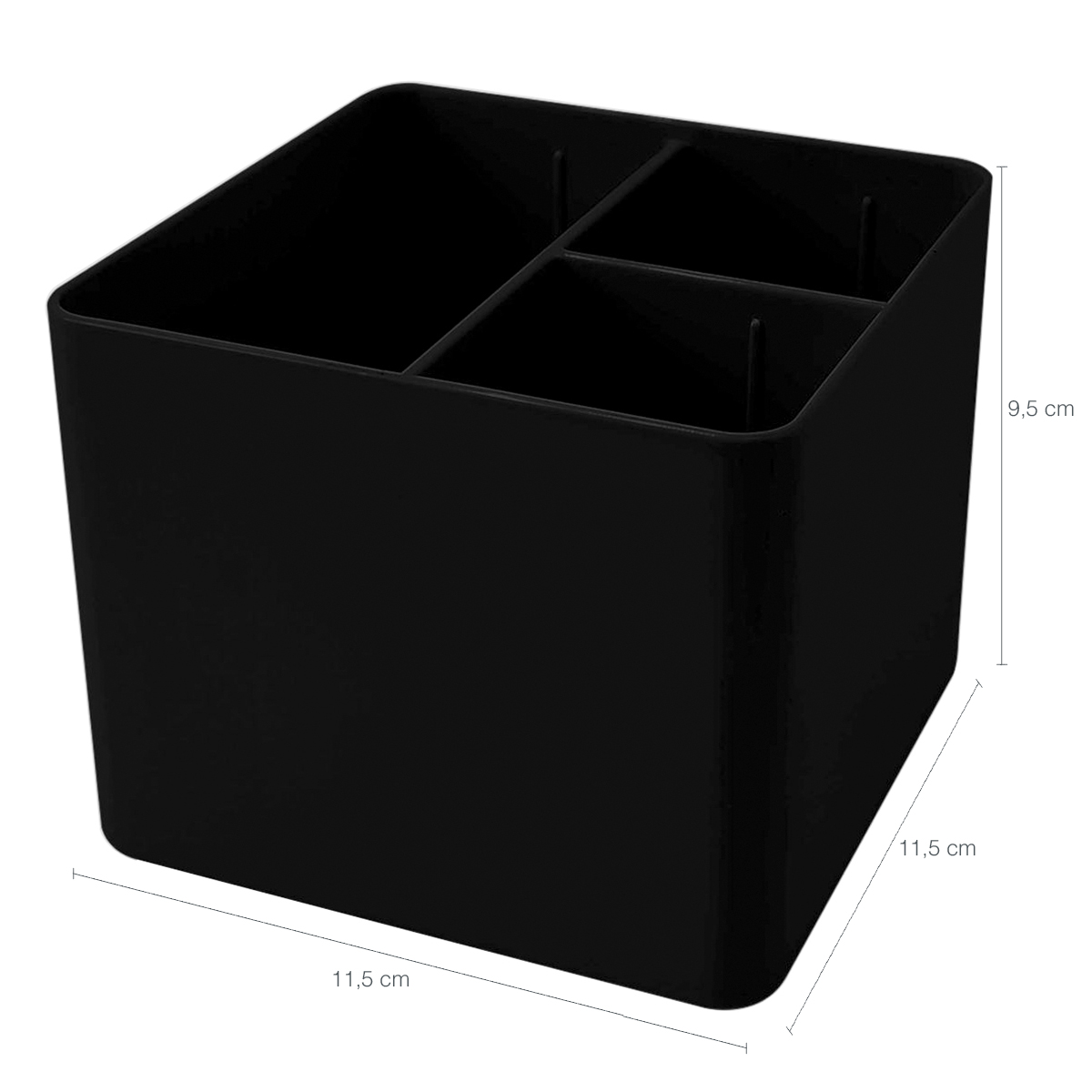 Kit Organizadores De Escritório Porta Objetos E Expositor De Documentos Preto Dello