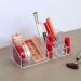 Organizador de Cosméticos Porta Maquiagem Batom de Mesa Bancada Cristal Essencial Dello