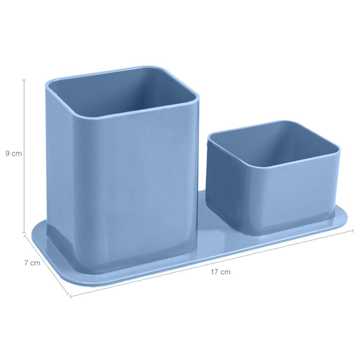 Porta Caneta E Clips Dellocolor Porta Objetos Organizador De Mesa Escritório Azul Claro