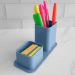 Porta Caneta E Clips Dellocolor Porta Objetos Organizador De Mesa Escritório Azul Claro
