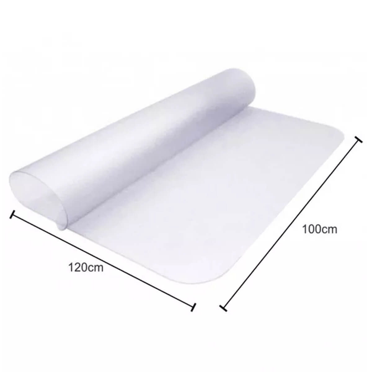 Tapete Protetor De Piso Para Escritório 100x120cm Protepiso Flexível Cristal Fosco Dello