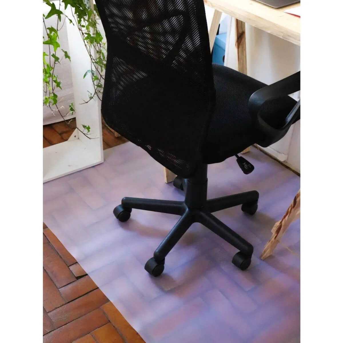 Tapete Protetor De Piso Para Escritório 100x120cm Protepiso Flexível Cristal Fosco Dello