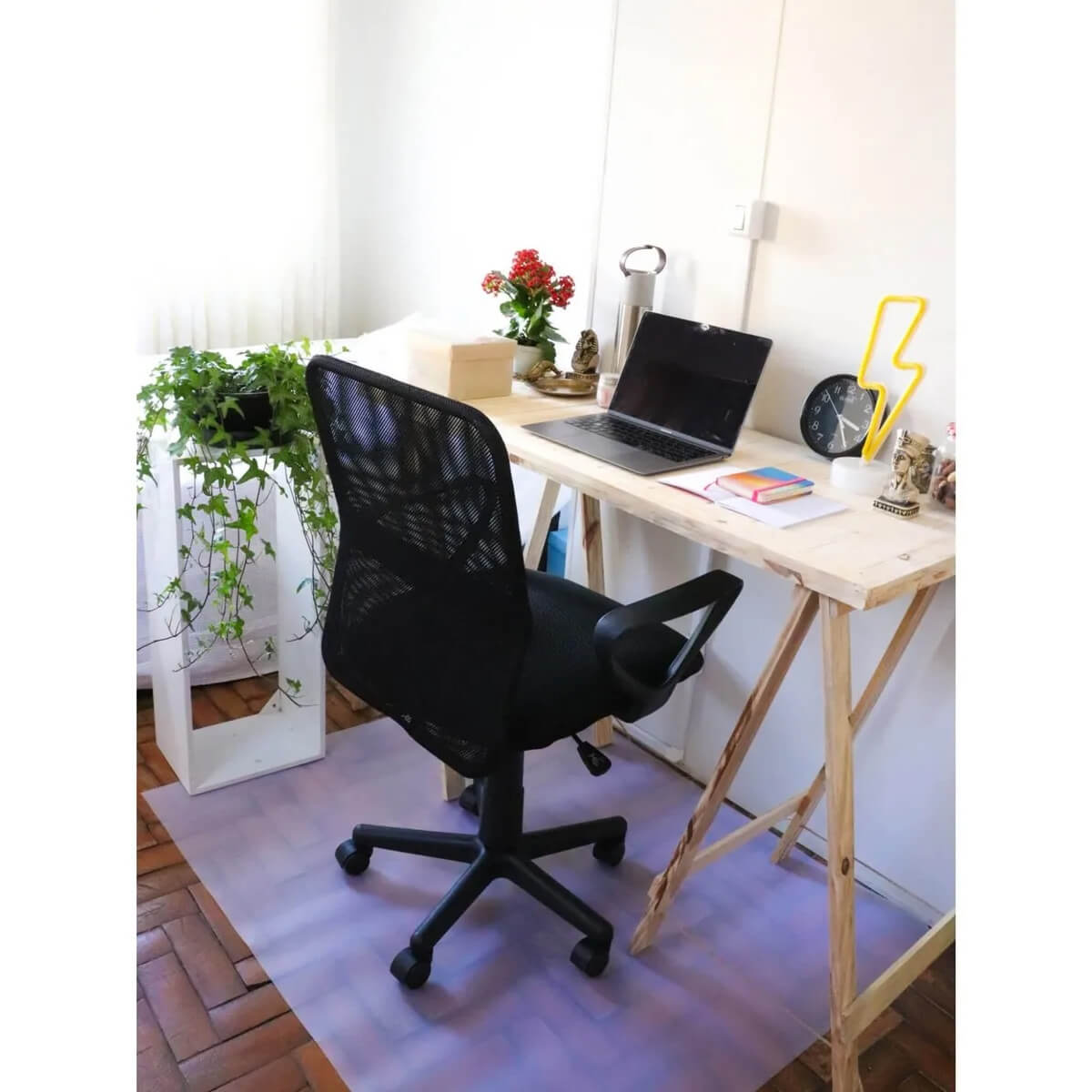 Tapete Protetor De Piso Para Escritório 100x120cm Protepiso Flexível Cristal Fosco Dello