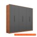[OUTLET] Guarda-Roupa Casal Atrice 6 PT 6 GV Amendola e Grafito