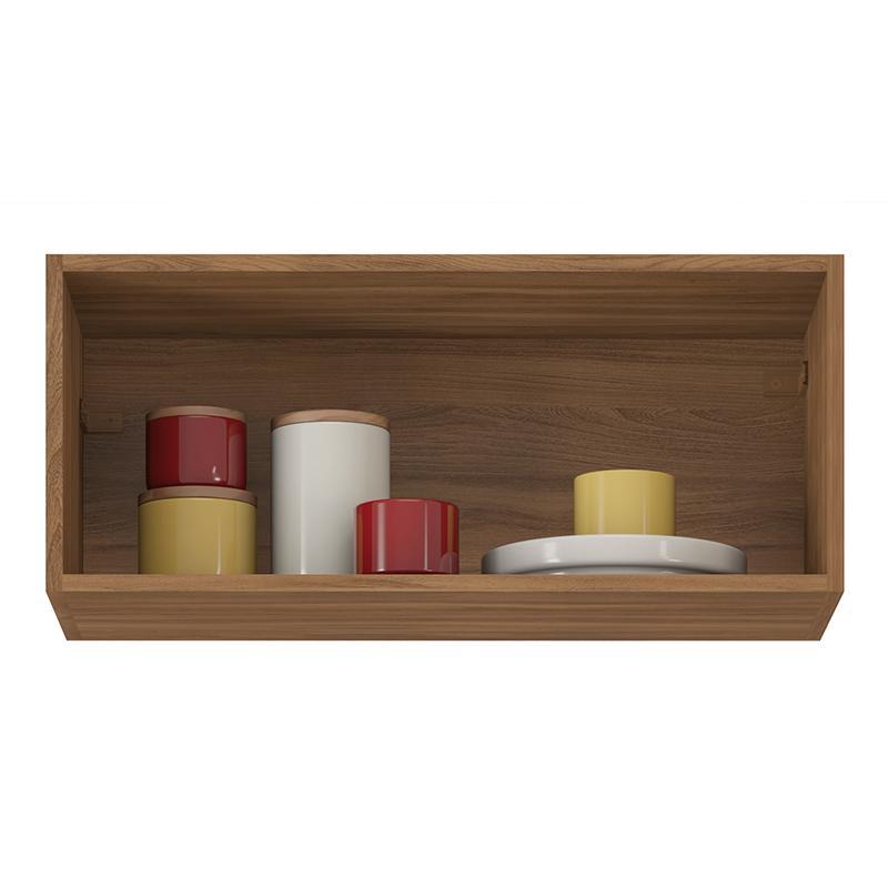 Armário Aéreo Firenze 1 Porta 70cm Amêndola/Branco - Demóbile