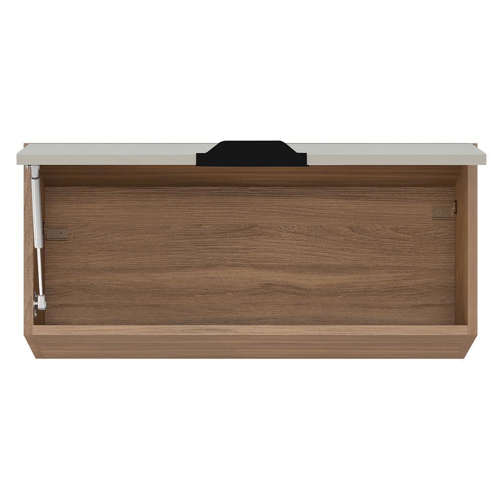 Armário Aéreo Firenze 1 Porta 70cm Amêndola/Nude Prime - Demóbile