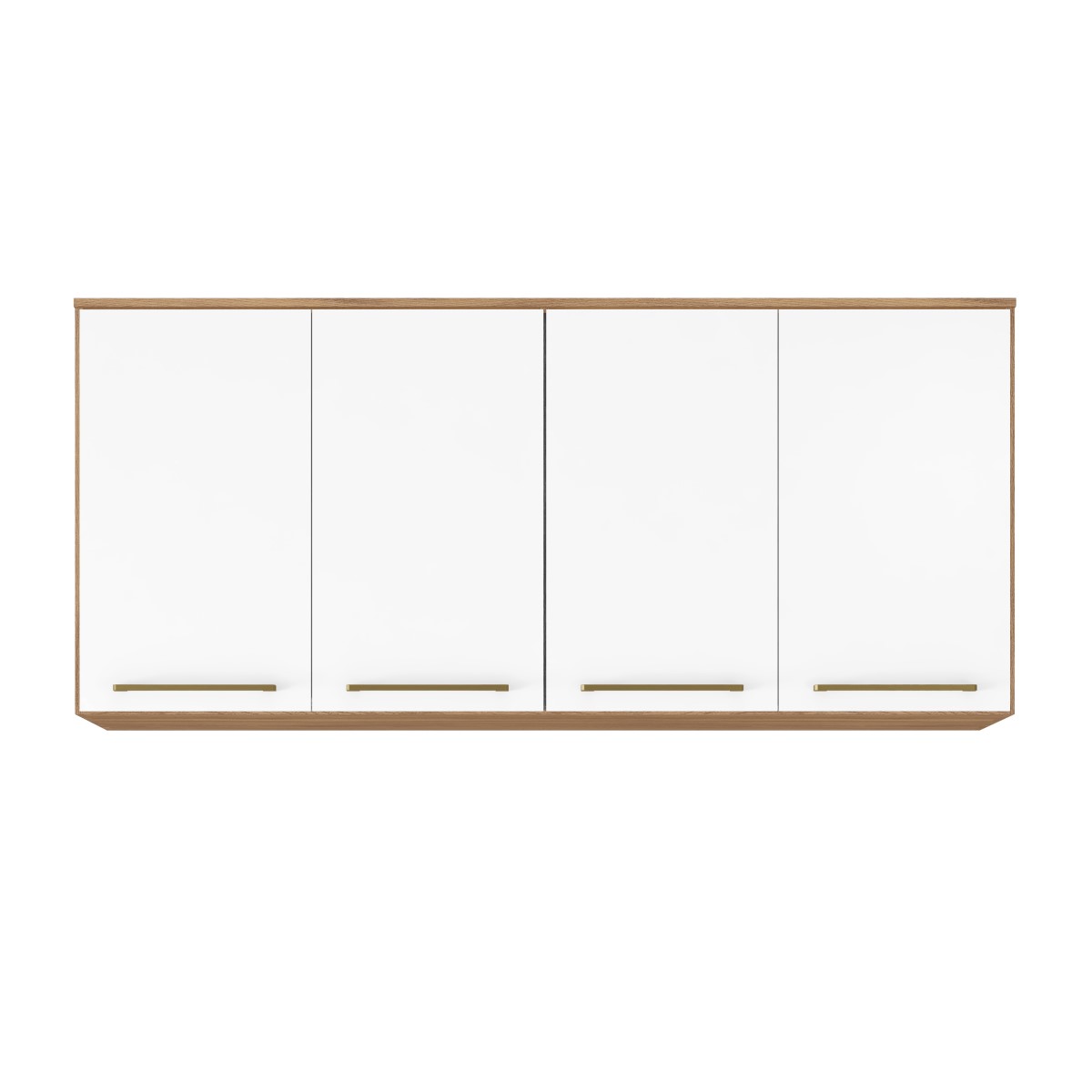 Armário Aéreo Ponte Casal/Queen - Dormitório Modulado Irlanda - Módulo 4 Portas 168cm - Roupeiro Demobile