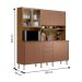 Armário Cozinha Compacta 10 Portas Porto Amêndola Marsala