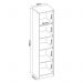Armário Multiuso 1 Porta Reflex ll 21170 Branco Demóbile