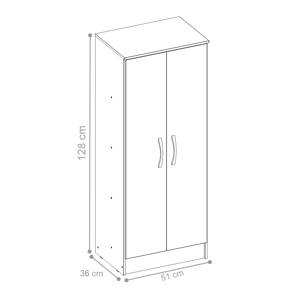 Armário Multiuso 2 Portas Vega Branco
