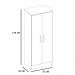 Armário Multiuso 2 Portas Viena 20860 Branco Demóbile
