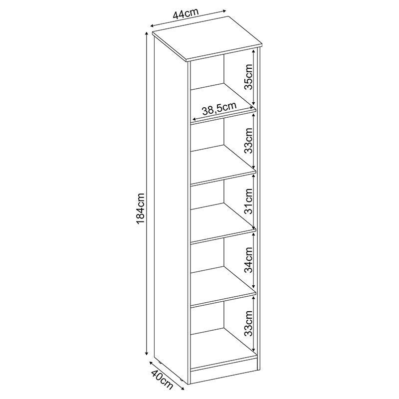Armário Multiuso Reflex II 1 Porta Branco com Espelho - Demóbile