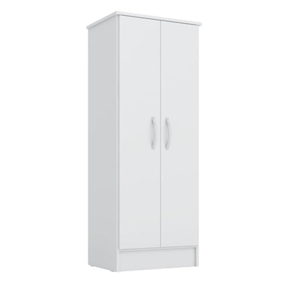 Armário Multiuso Resistente 2 Portas e 4 Prateleiras Branco