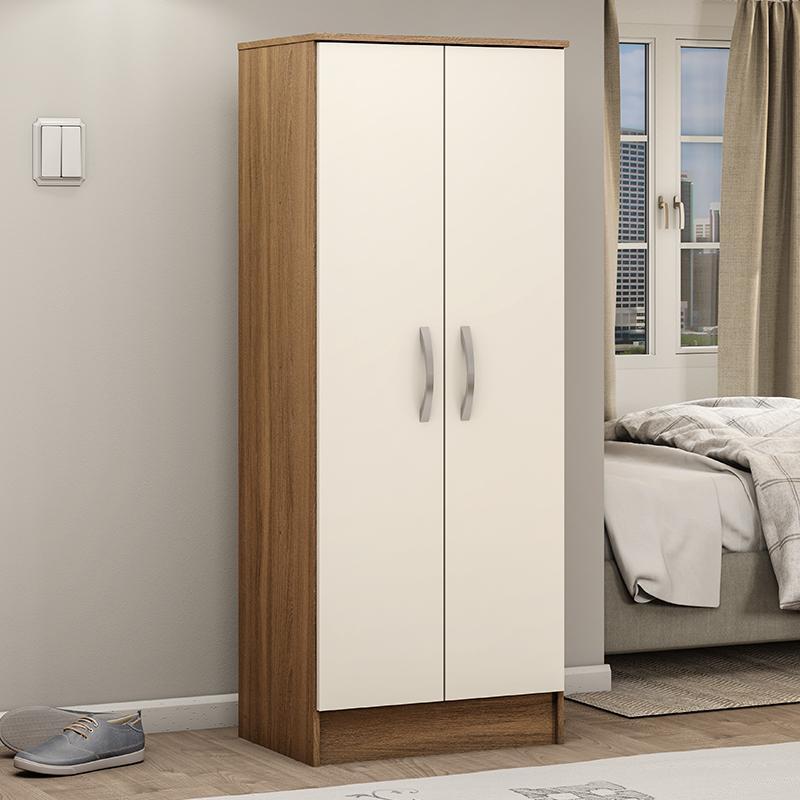 Armário Multiuso Viena 2 Portas Amêndola/Off White - Demóbile